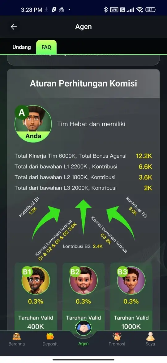 Menu deposit RP66 APK
